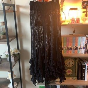 Free People lace maxi skirt